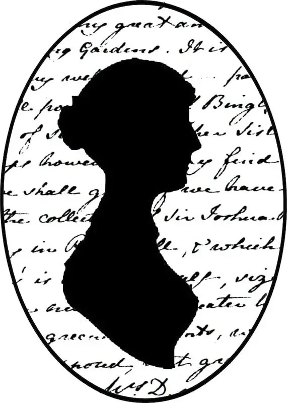 Portrait of a Jane Austen silhouette, representing Melissa Anne, author of Pride and Prejudice variations